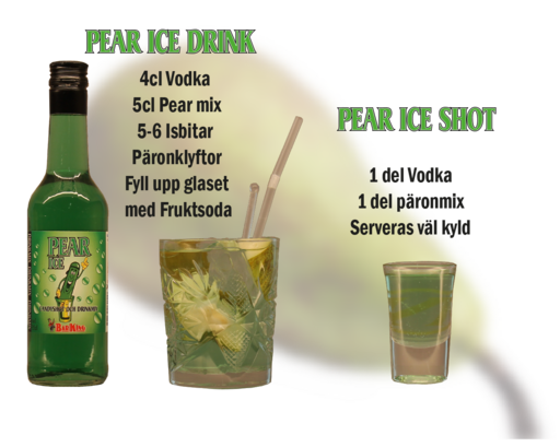 Goda recept på pärondrink och päronshot.